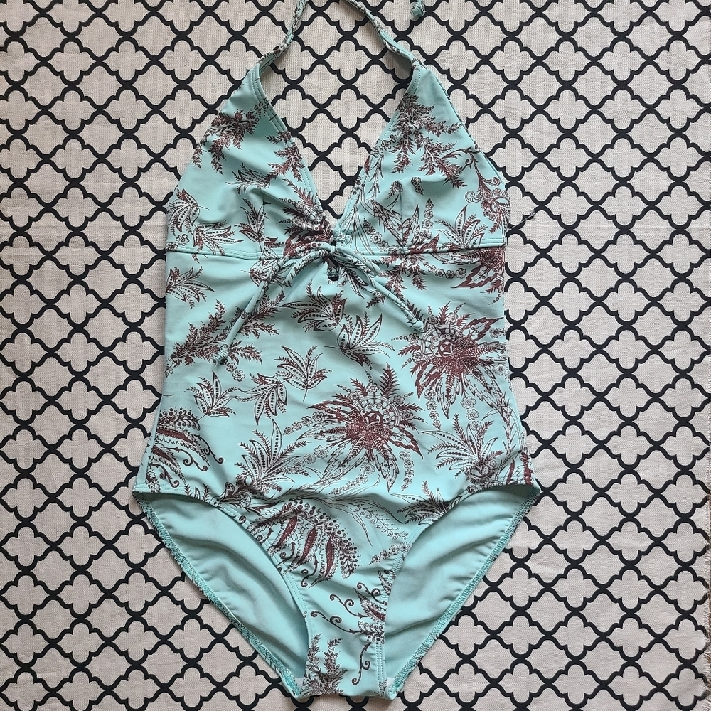 Jets One Piece Swimsuit Blue Brown Size 8